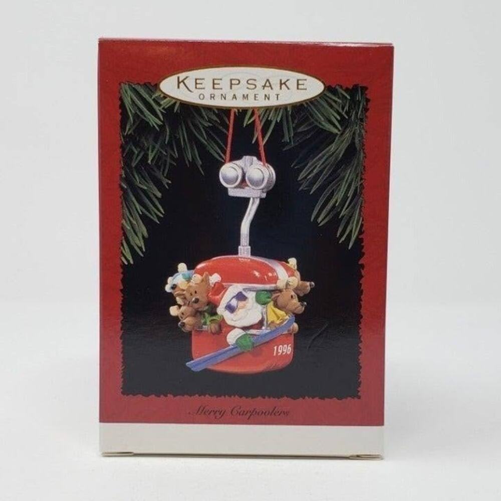 1996 Hallmark Merry Carpoolers Christmas Tree Holiday Ornament